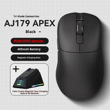 Tri-Mode Wireless Gaming Mouse with 8000Hz Polling Rate, PAW3950 Sensor & Magnetic Charging Dock(black)