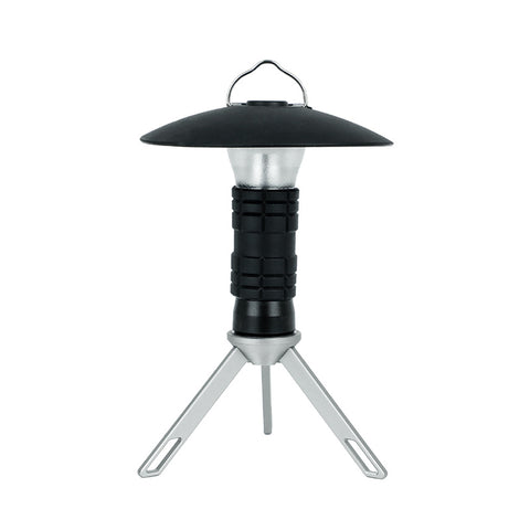 Portable Outdoor Camping Lantern with Tripod Stand, Soft Light Diffuser & USB-C Charging(black)