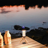Portable Outdoor Camping Lantern with Tripod Stand, Soft Light Diffuser & USB-C Charging(blue)