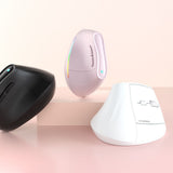 Ergonomic Vertical Mouse - Multi-Device Bluetooth5.0 & 2.4G Wireless, Adjustable DPI, Silent Click(white)