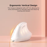 Ergonomic Vertical Mouse - Multi-Device Bluetooth5.0 & 2.4G Wireless, Adjustable DPI, Silent Click(green)