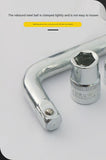 Two 10-piece L-shaped socket wrench sets - 1/2" drive chrome vanadium steel with metric sockets and housings(gray)