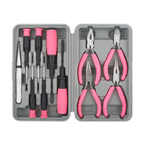11-Piece Precision Craft & Jewelry Making Tool Kit with Portable Case - Pliers, Screwdrivers & Tweezers for DIY Projects(green)