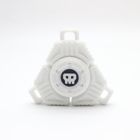 Two Sci-Fi Triangular Keychain Fidget Spinner - 3D Printed EDC Stress Relief Toy(white)