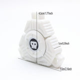 Two Sci-Fi Triangular Keychain Fidget Spinner - 3D Printed EDC Stress Relief Toy(white)