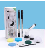 9-in-1 Multifunctional Cordless Electric Spin Scrubber with Adjustable Extension Handle(white)