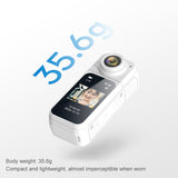 Thumb-Sized 2.7K Camera with 180 Rotatable Lens & Magnet Mount - Capture Your World Hands-Free(white+32G)