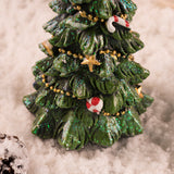 Miniature Decorated Christmas Tree Tabletop Ornament - Holiday Village Display Decoration(brown)
