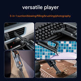 Multi-Function Cordless Handheld Vacuum Cleaner & Blower - Powerful Brushless Motor with Digital Display(Black and gray)