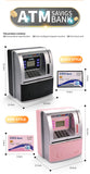 Kids Electronic ATM Savings Bank - Digital Piggy Bank with Password, Auto Roll-in Banknotes & Coin Slot for Financial Learning Fun(black)