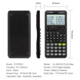 Advanced Scientific Calculator with 417 Functions & Large Natural Textbook Display(silver)