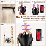 Automatic Hair Braiding Tool - Bi-Directional Rotation, Quick Twist Styling for Braids & Handmade Bracelets(black)