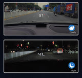 Compact OBD2 Car Head-Up Display (HUD) - Digital Speedometer with 5 Alarm Functions & Adaptive Brightness(black)
