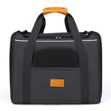 Foldable Soft-Sided Pet Carrier for Travel - Fits Cats & Small Dogs Under 6kg, with Removable Plush Bed & Shoulder Strap(black)