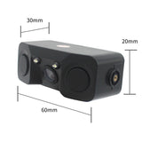 3-in-1 Car Reversing Camera & Parking Sensor System with Monitor - License Plate Frame Mount, Waterproof & Night Vision(black)