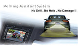 3-in-1 Car Reversing Camera & Parking Sensor System with Monitor - License Plate Frame Mount, Waterproof & Night Vision(black)