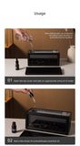 Fireplace Flame Effect Aroma Diffuser & Humidifier with 7-Colour Light, Timer & Remote Control(Light Wood Grain)