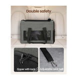 Sturdy & Breathable Pet Carrier for Small Cats & Dogs - Collapsible Travel Bag with Steel Frame, Safety Locks & Sunshade(black)