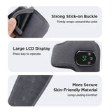 Rechargeable Electric Heating Ankle Brace with Vibration Massage - 5 Heat Levels & 3 Massage Modes(Grey)