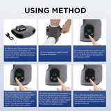 Rechargeable Electric Heating Ankle Brace with Vibration Massage - 5 Heat Levels & 3 Massage Modes(Grey)