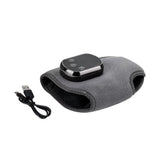 Rechargeable Electric Heating Ankle Brace with Vibration Massage - 5 Heat Levels & 3 Massage Modes(Grey)