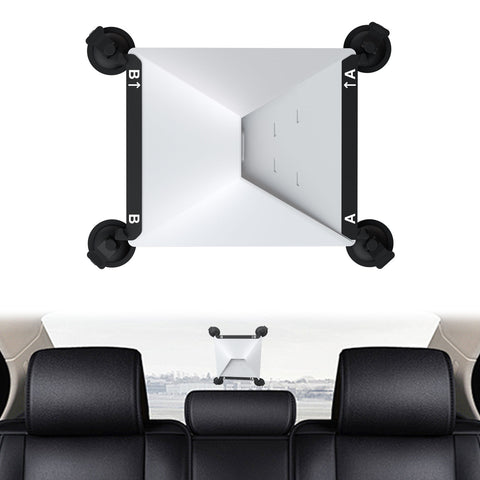 White and Black Heavy-Duty Suction Cup Mount for Starlink Mini - All-Weather Car, RV & Boat Bracket