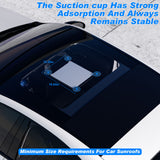 White and Black Heavy-Duty Suction Cup Mount for Starlink Mini - All-Weather Car, RV & Boat Bracket