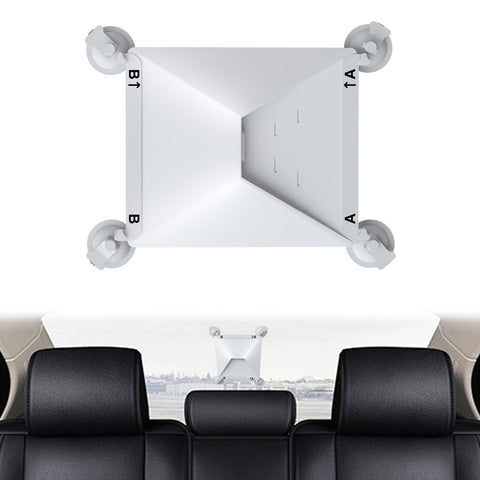 White Heavy-Duty Suction Cup Mount for Starlink Mini - All-Weather Car, RV & Boat Bracket