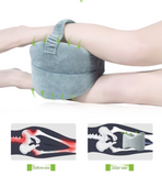 Grey Ergonomic Memory Foam Knee Pillow for Side Sleepers - Leg Positioner for Sciatica, Back, Hip & Joint Pain Relief