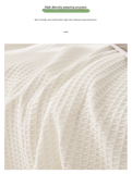 Black and white Ball Pattern Soft Waffle Weave Throw Blanket - Boho Style Cotton Blend Sofa Cover with Fringe 180x180cm