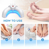 Black Portable UV LED Nail Lamp - Open Arch Dryer for Gel Polish with Smart Sensor & 3 Timers