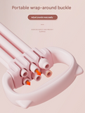 Green Adjustable Resistance Chest Expander with 6 Levels - Cute Cat Ear Puller for Full Body Workout