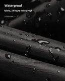 Size M Black And Orange All-Weather 210D Bicycle Cover - Waterproof & UV-Proof Outdoor Bike Protector with Lock Hole & Storage Bag
