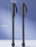 Black Cordless Battle Ropes - Heavy Duty Spring Steel Power Trainers for Full Body Strength & Cardio Workout