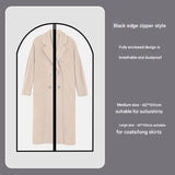 Black Edge 10-Pack Hanging Garment Bags for Closet Storage - Translucent Dust-Proof Suit Covers, Washable & Reusable Coat Protectors (2 Sizes)