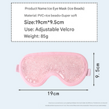 Blue Reusable Cooling Gel Bead Face Mask and Eye Mask Set - Soothing Therapy for Puffy Eyes, Headaches and Facial Relaxation