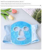 Grey Reusable Cooling Gel Bead Face Mask and Eye Mask Set - Soothing Therapy for Puffy Eyes, Headaches and Facial Relaxation