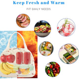 Black and White Checkered Pattern Corduroy Lunch Bag - Insulated Thermal Cooler Tote for School Work and Picnics