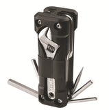 Black Versatile 16-in-1 Bike & Motorcycle Multi-Tool - Portable Repair Kit with Adjustable Wrench