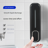 2 Pcs Black Modern Wall-Mounted Press Soap Dispenser - 300ml Refillable Pump for Bathroom & Kitchen