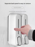 2 Pcs Black Modern Wall-Mounted Press Soap Dispenser - 300ml Refillable Pump for Bathroom & Kitchen