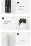 2 Pcs Black Modern Wall-Mounted Press Soap Dispenser - 300ml Refillable Pump for Bathroom & Kitchen