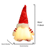 2 Pcs Red Charming Light-Up Christmas Gnome - Festive Nordic Plush Holiday Decoration