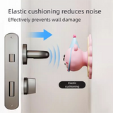4 Pcs Pink Adorable Bear Wall Protector - Multi-Use Self-Adhesive Door Stopper Bumper