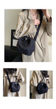 Black Lightweight Canvas Crossbody Bag - Minimalist Casual Shoulder Satchel with Adjustable Strap