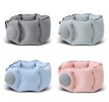 Dark Grey Press-Pump Inflatable Travel Pillow - Ultra-Lightweight Ergonomic 360° Neck Support
