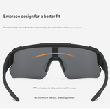 Black Temples and Orange Lenses Unisex Sport Cycling Sunglasses - Lightweight Wraparound Eyewear for Running & Outdoor Activities