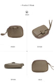 Black Womens Compact PU Leather Coin Purse - Stylish Mini Wallet Wristlet with Card Holder and Key Ring