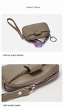 Purple Womens Compact PU Leather Coin Purse - Stylish Mini Wallet Wristlet with Card Holder and Key Ring