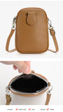 White Chic Crossbody Phone Bag - Womens PU Leather Mini Shoulder Purse with Adjustable Strap